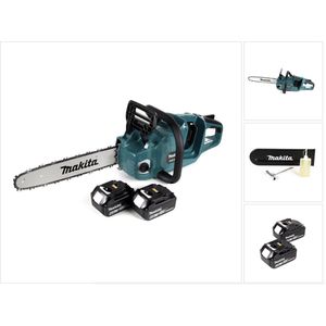 Makita DUC 355 G2 accu-kettingzaag 36V ( 2x18V ) borstelloos 35 cm + 2x 6.0 Ah accu - zonder oplader