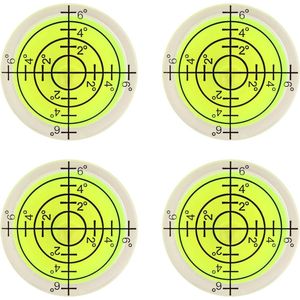 Mini Waterpas Set van 4 - 32 mm Diameter, Ideaal voor Camera's, Camping en Meubels