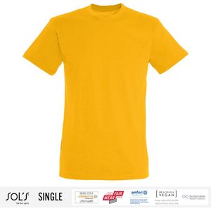 Sol's Heren T-Shirt 100% biologisch katoen Ronde hals Geel Maat XXL