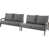 Taste by 4 Seasons Ravenna Loungebanken - Donker Grijs | Strak Design en Comfortabele Zit