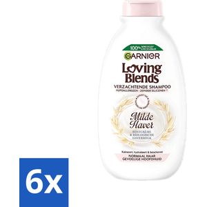 Garnier - Loving Blends - Shampoo - Milde Haver - Normaal Haar & Gevoelige Hoofdhuid - 300 ml - Voordeelverpakking - 6 stuks