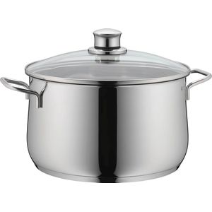 Kookpan met glazen deksel 24 cm - 6,5 L roestvrij staal, inductie en ovenbestendig