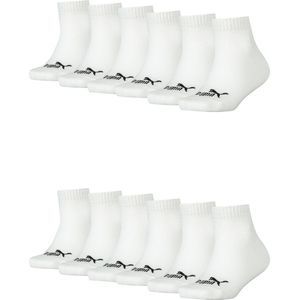 12 PACK Puma KIDS Quarter Socks sneakermaat 27 - 38 voor meisjes en jongens