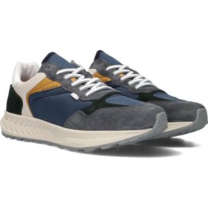 CLAY 13655 Lage sneakers - Leren Sneaker - Heren - Blauw - Maat 42