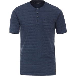 Casa Moda - T-Shirt Donkerblauw Strepen - Heren - Maat XXL - Regular-fit