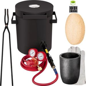 Propaan Smeltoven - 10KG Gieterij Oven Kit - Inclusief Grafiet Smeltkom & Tang