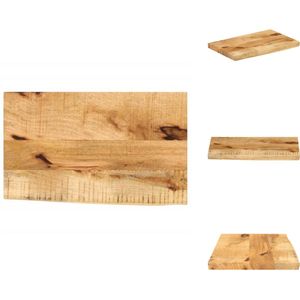 vidaXL Tafelblad - Tafelbladen - Vervangend Tafelblad - Meubelpaneel - Tafelblad met natuurlijke rand 50x20x2,5 cm massief mangohout