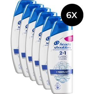 Head & Shoulders Classic Clean 2in1 Shampoo + Conditioner - 6x 225 ml - anti-roos