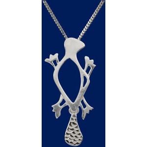 AuBor ®. Hanger. Zilver. De bever.