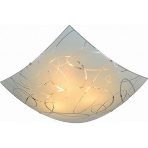 LED Plafondlamp - Plafondverlichting - Trion Spirilo - E27 Fitting - 3-lichts - Vierkant - Mat Wit - Aluminium