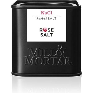 Mill & Mortar biologisch rozen rose salt zout kruiden mix - rode wijn, getint met rozemarijn, rozen, lavendel én zoete chili. kruiden- specerijen - luxe -smaakvol