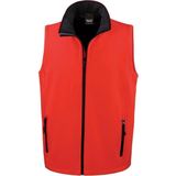 Softshell casual bodywarmer rood voor heren - Outdoorkleding wandelen/zeilen - Mouwloze vesten L (40/52)