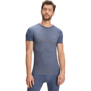FALKE heren T-shirt Wool-Tech Light - thermoshirt - blauw (capitain) - Maat: M