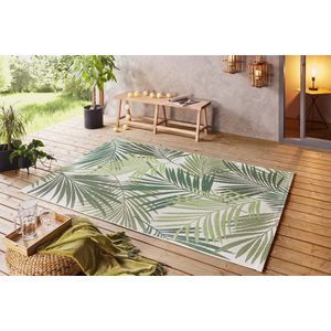 Buitenkleed palm Vai - groen/crème 80x150 cm