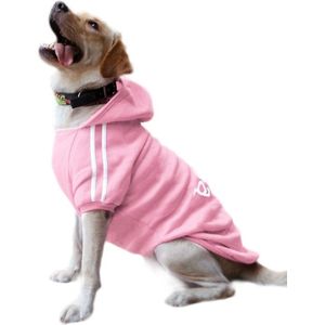 Dog warme hoodies jas kleding trui huisdier puppy t-shirt roze 4XL