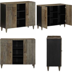 vidaXL Dressoir 90x33x75 cm massief mangohout - Dressoir - Dressoirs - Opbergkast - Buffet
