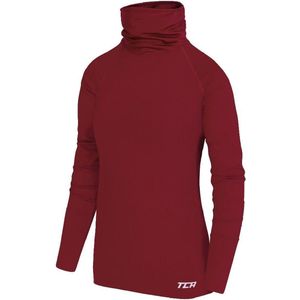 TCA Meisjes Warm-Up Hoge Kraag Thermische Hardloop Top - Cabernet, 10-12 Jaar