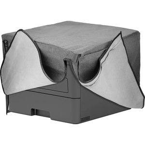 kwmobile printer hoes geschikt voor Brother DCP-L2530DW / L2550DN / MFC-L2710DN / L2750DW case - Linnen cover - Stofhoes voor printer in donkergrijs