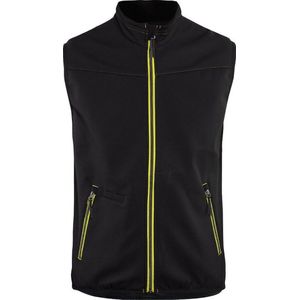 Blaklader Softshell bodywarmer 3850-2516 - Zwart/High Vis Geel - XL