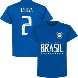 Brazilië T. Silva 2 Team T-Shirt - Blauw - S