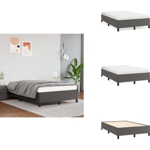 vidaXL Bedframe - Bedframes - Bed - Slaapmeubel - Bedframe kunstleer grijs 120x200 cm