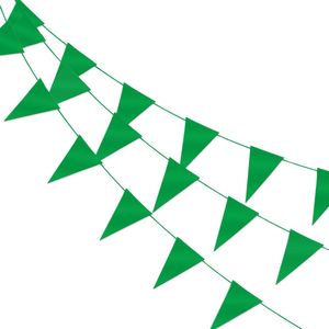 LUQ – Luxe Groene Slingers – Vlaggenlijn 10 Meter - Verjaardag Slinger Versiering Feestversiering Vlaggen Decoratie Groen