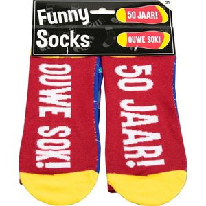 Paperdreams - Sokken - Funny socks - 50 jaar! Ouwe sok!