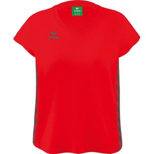 Erima Essential Team T-Shirt Dames - Rood / Slate Grey | Maat: 40