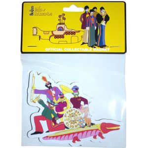 The Beatles - Yellow Submarine Band On Croc Embossed Koelkastmagneet - Multicolours