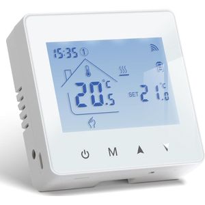 Programmeerbare Thermostaat - Kamerthermostaat met Touchscreen - Verwarmingsthermostaat voor Comfortabel Wonen - Compatibel met Diverse Verwarmingssystemen