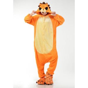 Oranje Leeuw onesie maat L - Dieren – Verkleedkleren Volwassenen - vrouwen – mannen – kinderen - Huispak