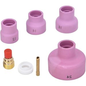 Spantangen Behuizing - Glazen beker - Spantangenset - TIG-lastoorts Accessoireset - 12 14 16 24 Keramische mond - 2C332GS Model met connector - Verbruiksartikelen Kit - voor TIG-lassen - Content nodig .