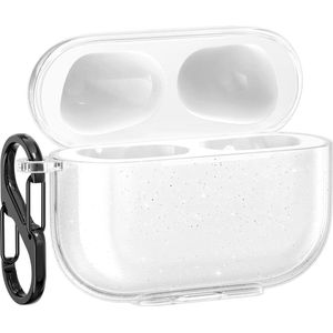 Transparant TPU Glitter Hoesje voor Apple AirPods Pro Case - Compatibel met Oordopjes .