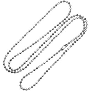 Fako Bijoux® - Bolletjes Ketting - Ball Chain - RVS - Stainless Steel - 2.4mm - 80cm - Zilverkleurig