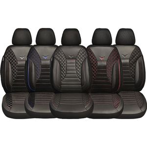 Autostoelhoezen voor VW Golf 4 1997-2006 in pasvorm, set van 2 stuks Bestuurder 1 + 1 passagierszijde PS - serie - PS704 - Zwart