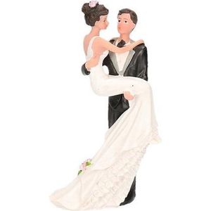 Bruidstaartdecoratie - 10 cm - bruiloft taarttopper figuurtjes
