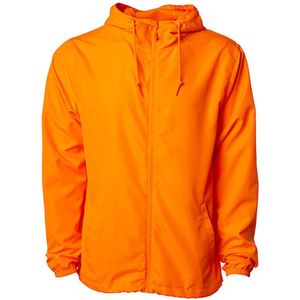 Unisex Lightweight Windbreaker Outdoorjas Safety Orange - L