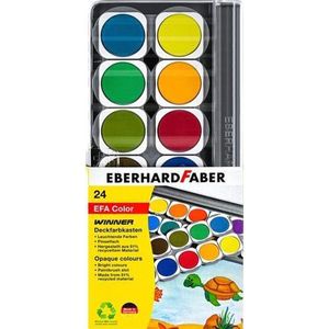 Verfdoos Eberhard Faber Winner 24 kleuren incl. mengpalet EF-578324