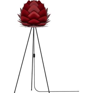 Umage Aluvia Medium vloerlamp ruby red - met tripod zwart - Ø 59 cm