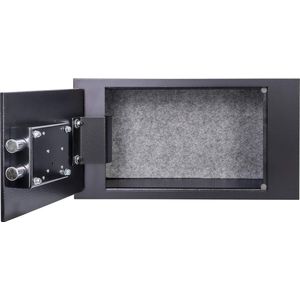 kluis voor vloermontage met sleutelslot - inbouwkluis plat 4L veilige opberger - buitenmaat 13x39x21 cm (hxbxd) I heavy duty kluis - binnenmaat 12x33x17cm (hxbxd)