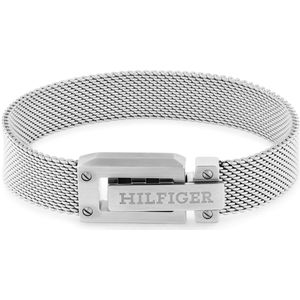 Tommy Hilfiger TJ2790520 Heren Armband - Gevlochten armband - Sieraad - Staal - Zilverkleurig - 10 mm breed - 19 cm lang