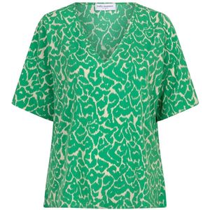 Lofty Manner T-shirt Blouse Iggy Qd03 811 Landscape Print Dames Maat - S