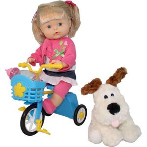 Baby and Toddler 36cm Babypop met Hond en Driewieler