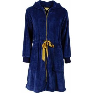 Irresistible - Dames Badjas - Fleece - Blauw - Maat XL