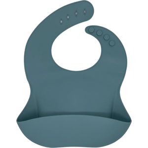 Siliconen slabbetje met opvangbak - Baby peuter - Verstelbaar en waterproof - BPA vrij - Blauw