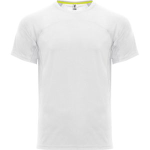 Wit unisex snel drogend Premium sportshirt korte mouwen 'Monaco' merk Roly maat M