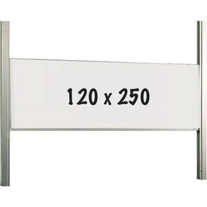 Whiteboard Deluxe - Geëmailleerd staal - Schuifmechanisme - Weekplanner - Maandplanner - Jaarplanner - Magnetisch - Wit - 120x250cm