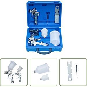 vidaXL Verfspuit Hvlp - Professionele Verfspuit - 2 st Verfspuiten HVLP - Verfspuit Set - Airbrush - Autoschildering