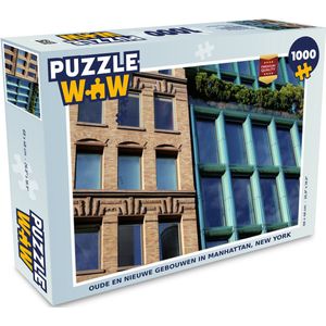 Puzzel Oude en nieuwe gebouwen in Manhattan, New York - Legpuzzel - Puzzel 1000 stukjes volwassenen