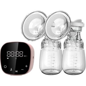 DrPhone BP2 – Automatische Borstkolf Met Accu – BPA Free - Handsfree – Verstelbare Zuigkracht – Superstil – Massagefunctie - Hygiënisch - Wit/Roze